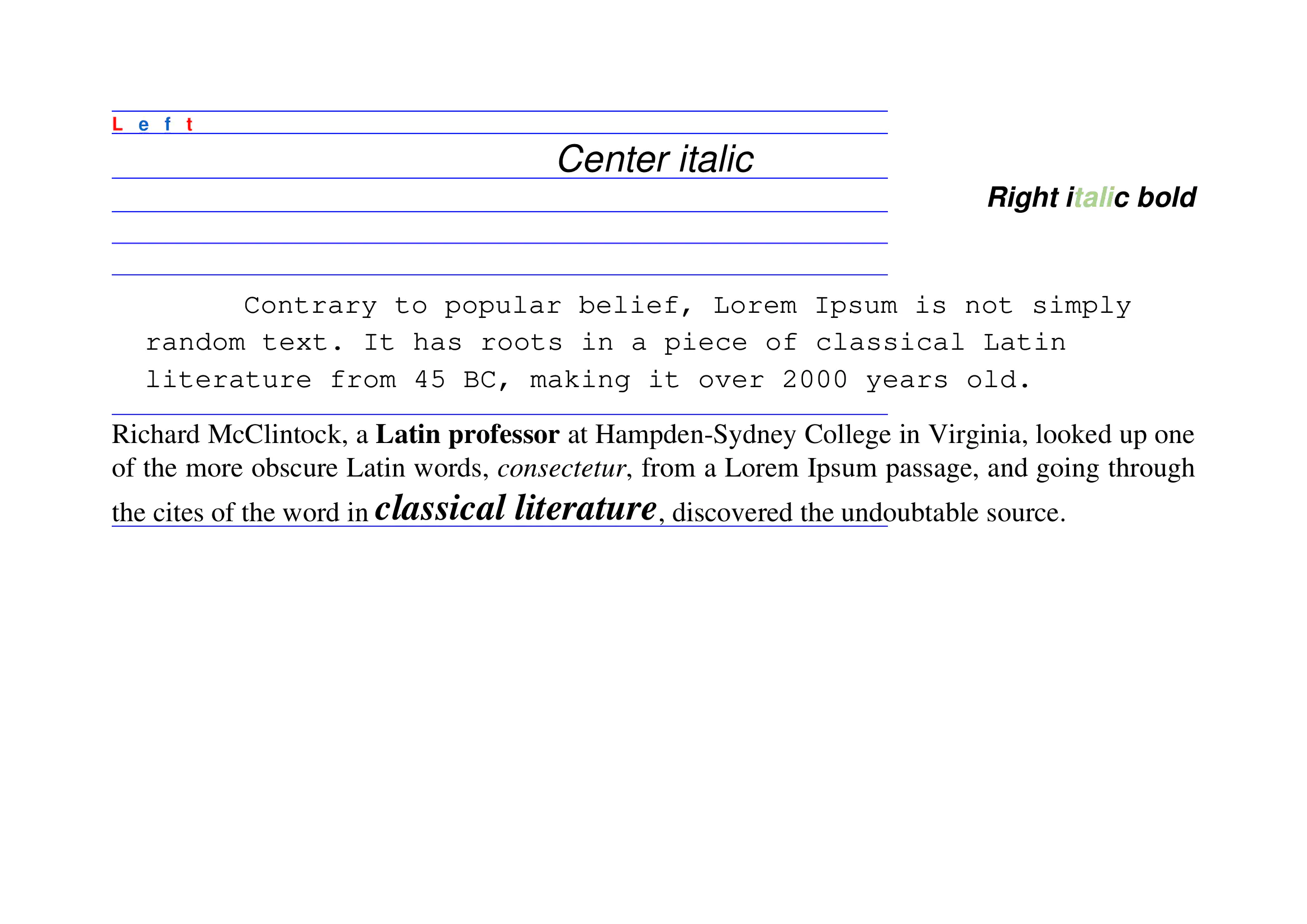Text Only Landscape PDF File