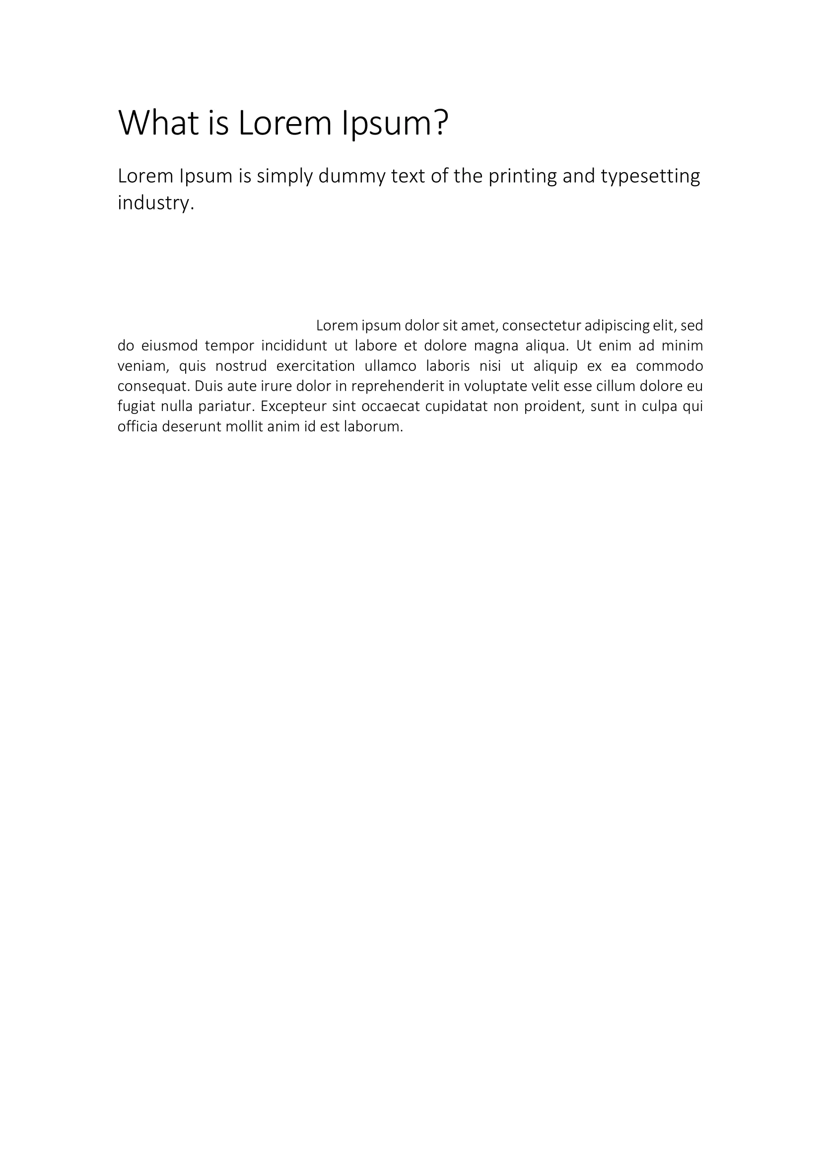 Page with custom paragraph style