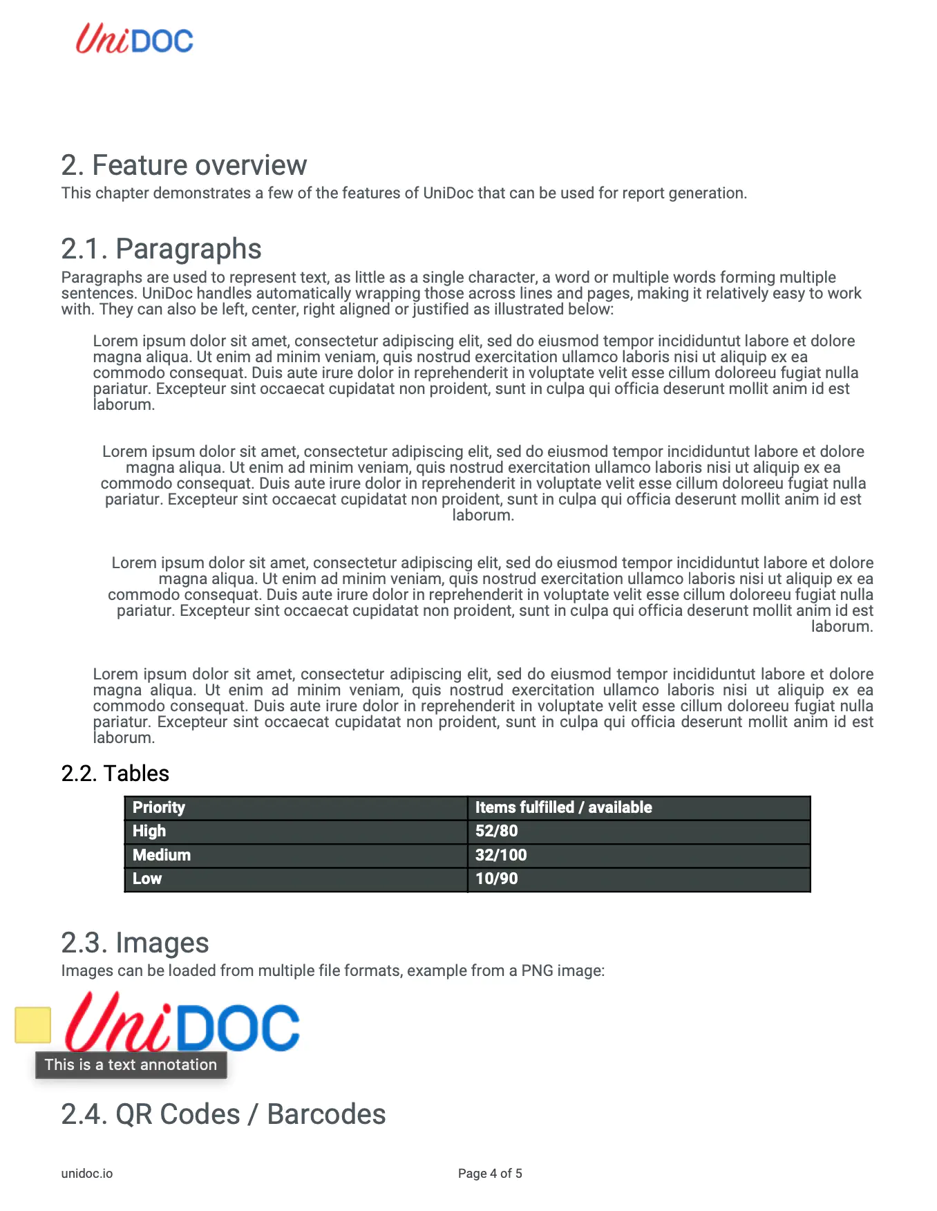 page with text annotation