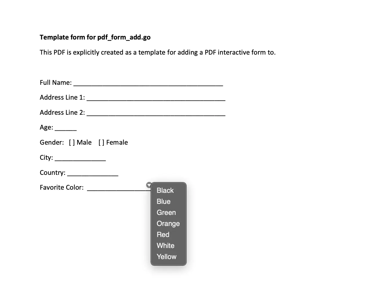 Interactive Form