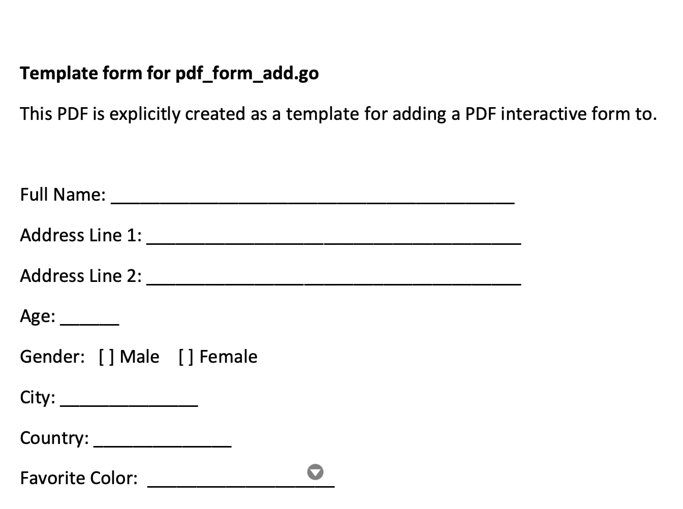 Input Form