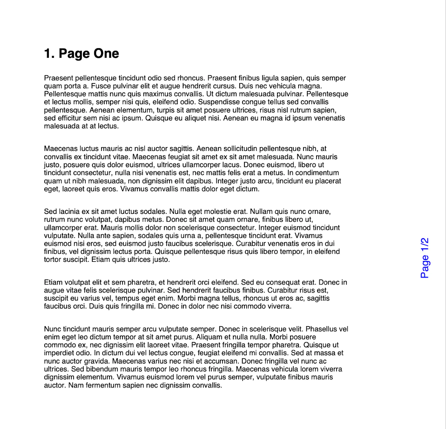 PDF with a side note at the right margin