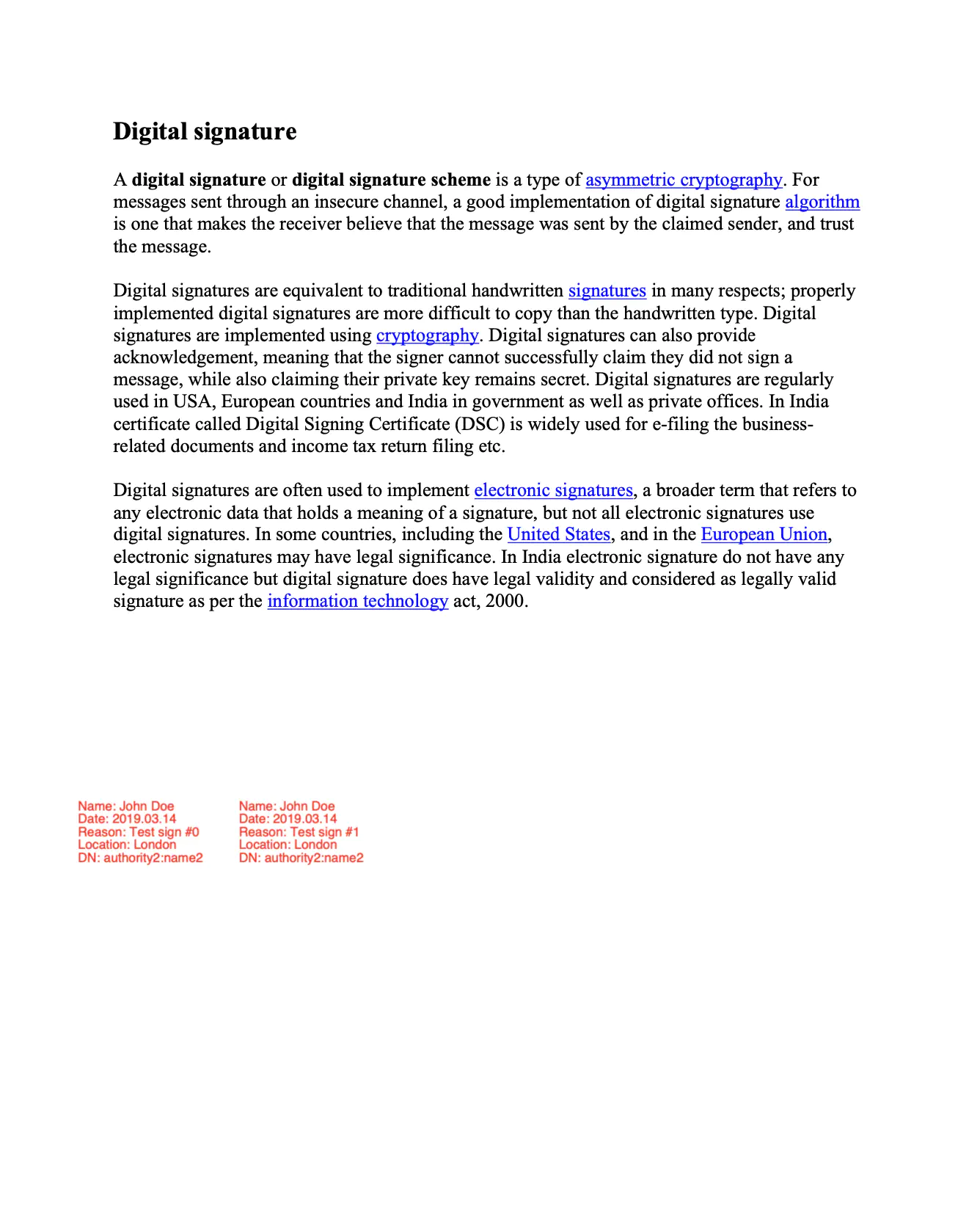 Signed Twice Annotation