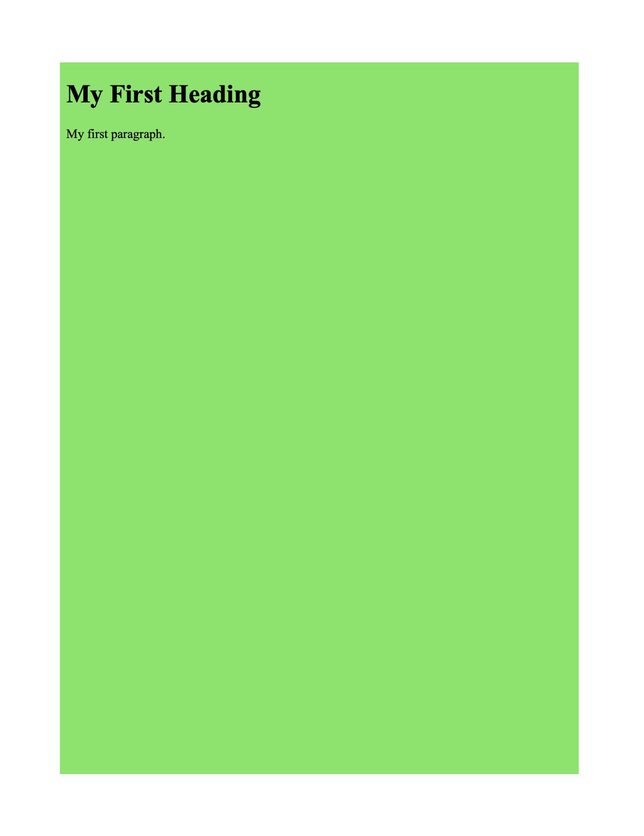 simple HTML