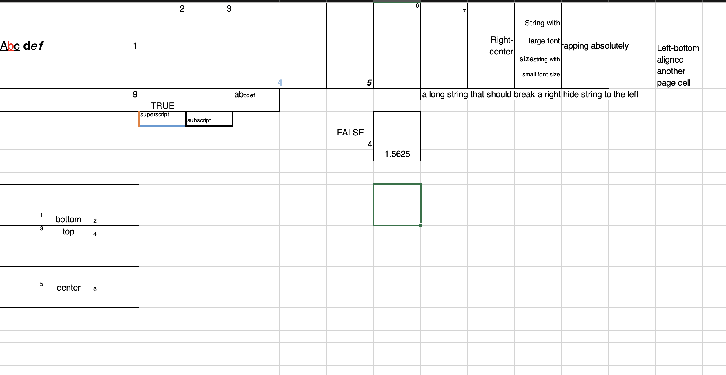 sample PDF output