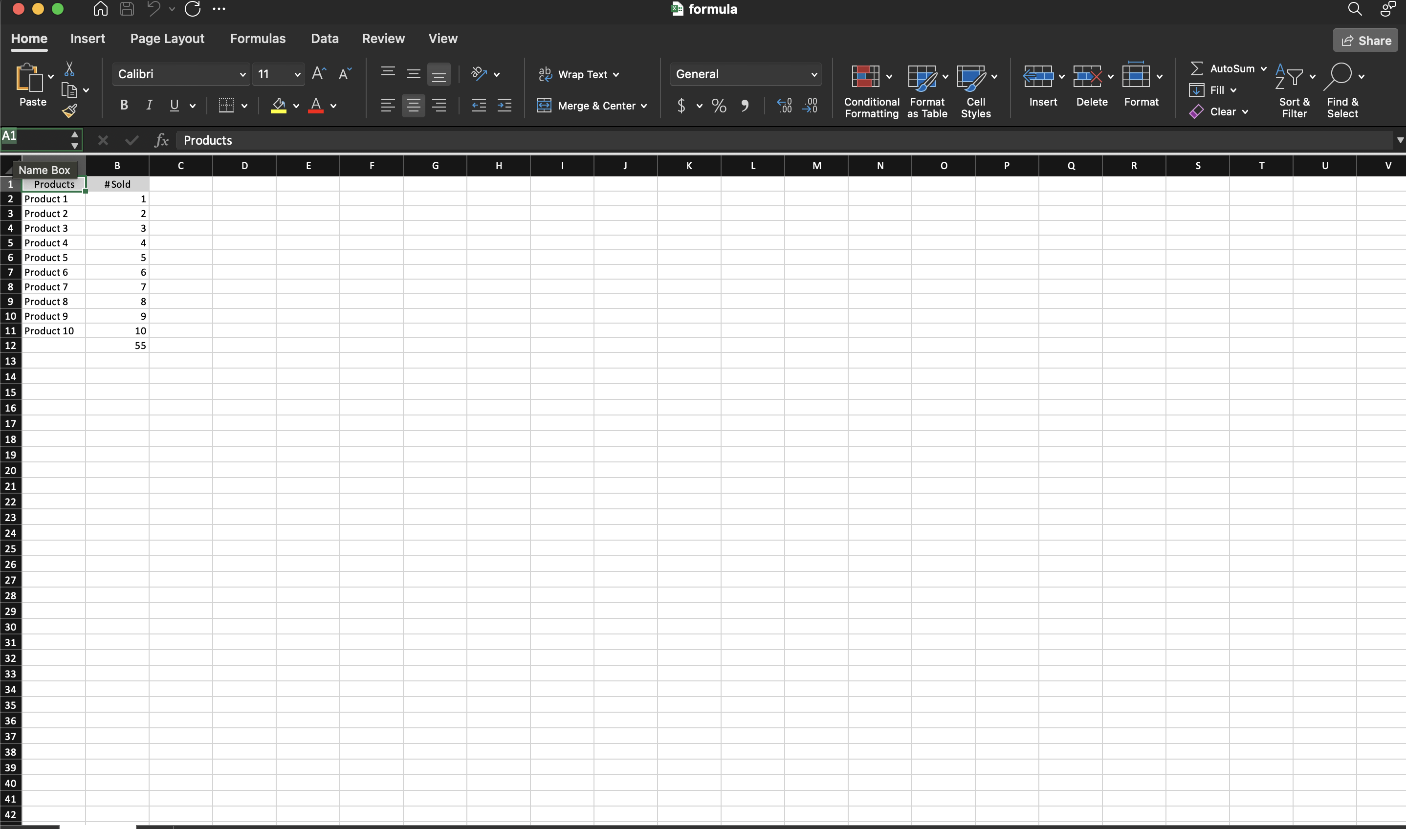 sample PDF output
