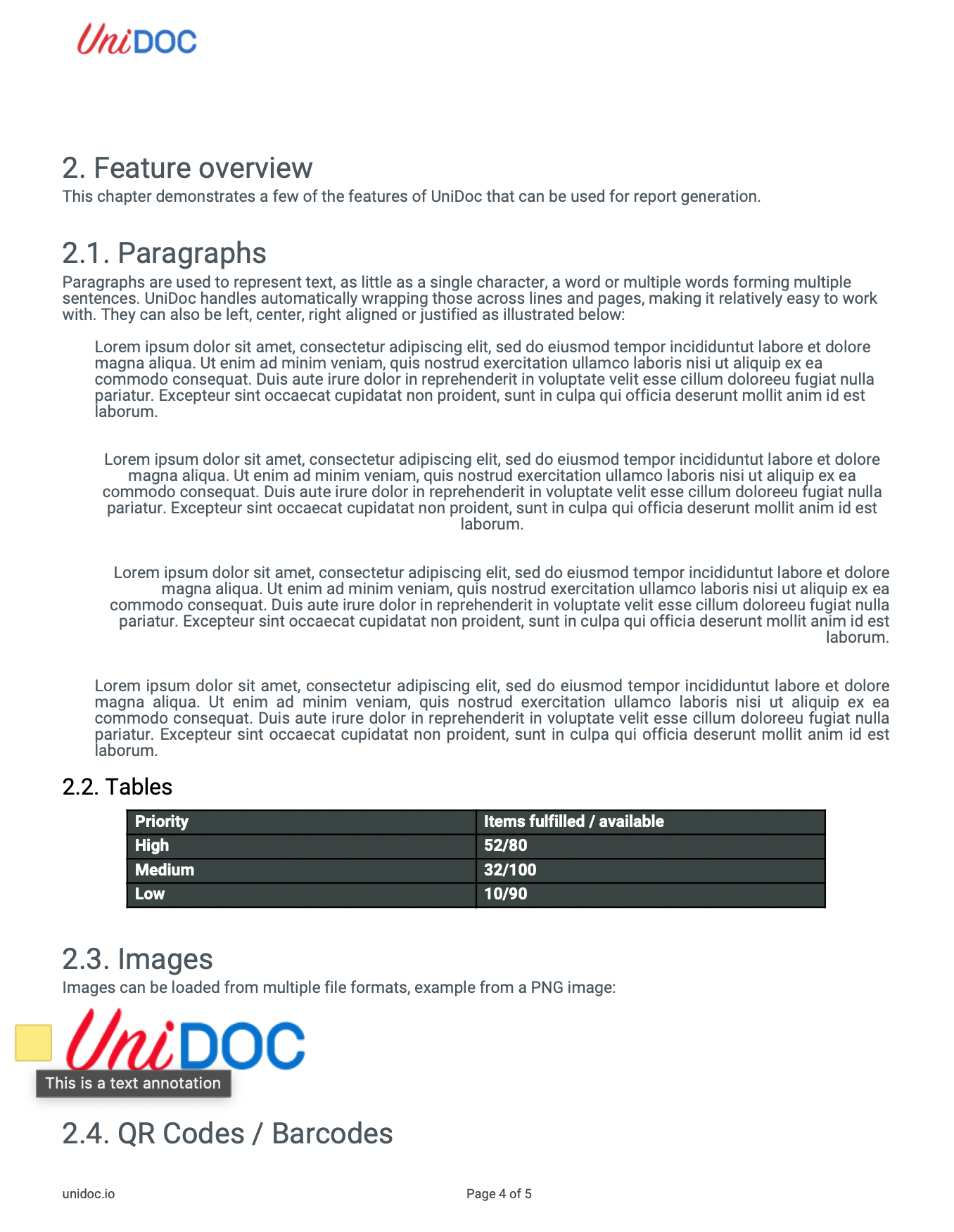 page with text annotation