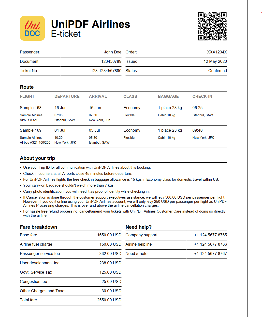 Airplane Ticket